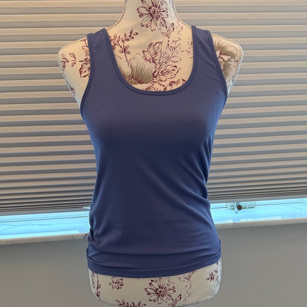 Athleta Ribbed Purple Tank Top